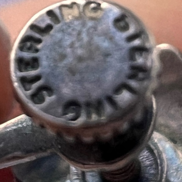 Vintage Sterling silver and Turquoise NATIVE AMERICAN sterling screw earrings - Picture 3 of 6